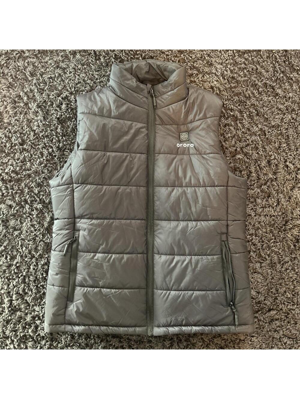 Ororo Heated Black Zip Up Puffer Vest *NO BATTERY* Men's Sz Small